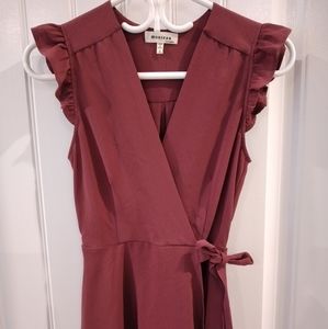 Peplum Faux Wrap Blouse